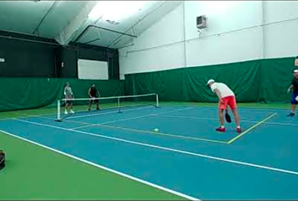 Dave Weinbach and Friends playing pickleball at Premiere Tennis in Janesville Wisconsin