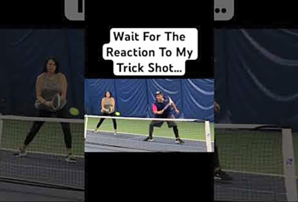 Wait For The Reaction To My Trick Shot! #pickleball #fyp #viral #shorts #reels