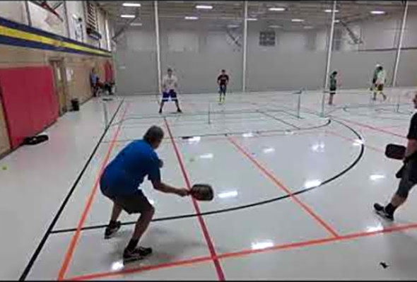 Week 4 Game 1 Winter 2017 Pickleball Ladder League