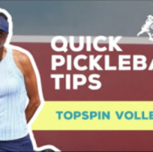 Pickleball: Slow-motion top spin volley from Simone Jardim