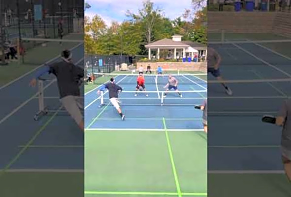 Bernie to set up match point! 4.0 Joola Gold medal highlights #pickleball #youtubeshorts #bernie