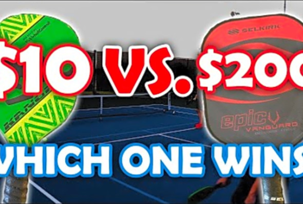 $10 vs $200 pickleball paddle - which one wins?!