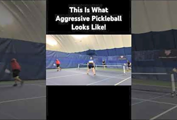 This Is What Aggressive Pickleball Looks Like! #pickleball #highlights #fyp #viral #shorts #reels