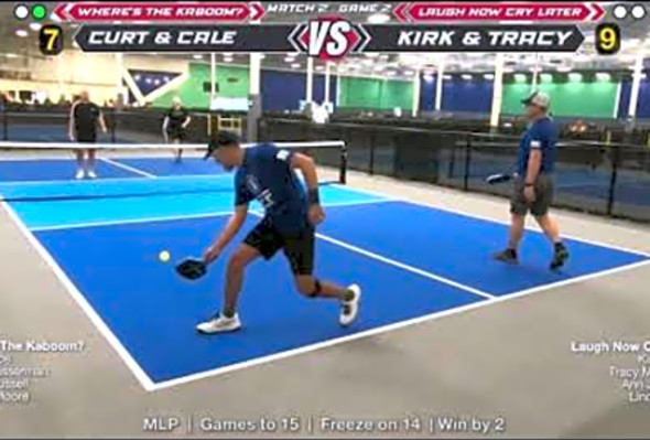 Match 2, Game 2 - MLP Style Pickleball Tournament - Bridgeton, MO - Curt &amp; Cale vs Kirk &amp; Tracy