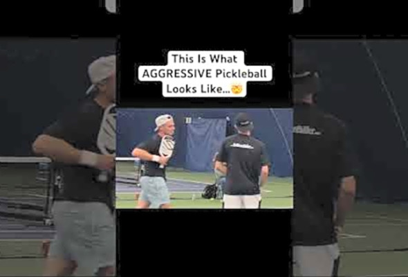 This Is What AGGRESSIVE Pickleball Looks Like! #pickleball #fyp #viral #shorts #reels