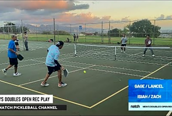 Pickleball Men&#039;s Doubles Rec Play feat. Isiah/Zach vs Gage/Lancel