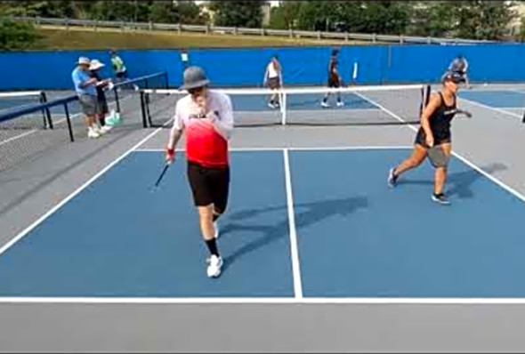 5.0 Mixed Doubles Alix Truong &amp; LJ Truong vs Barker McNally 2021 Legends Championships Pickleball