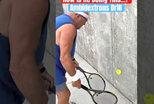 Ambidextrous Pickleball/Tennis Drill #sports #challenge #top #best #pro