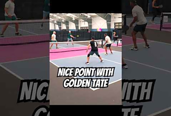 Golden Tate and Webby Get Some Nice Pickleball Points