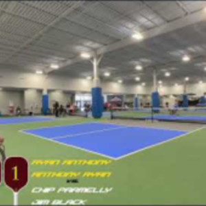 Wheelchair pickleball match between Ryan Anthony/Anthony Ryan Vs Chip Pa...