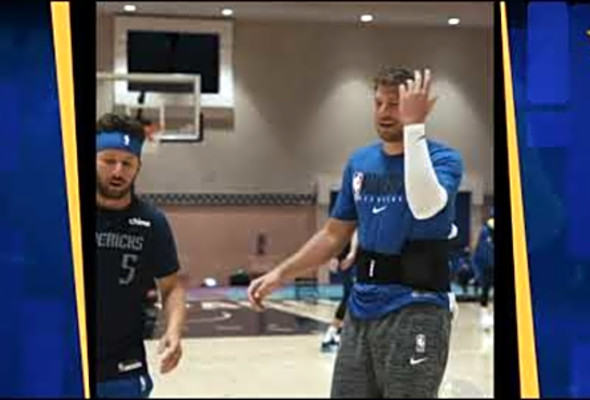 Dallas Mavericks Luka Doncic and J. J. Barea appear unstoppable in pickleball and spikeball