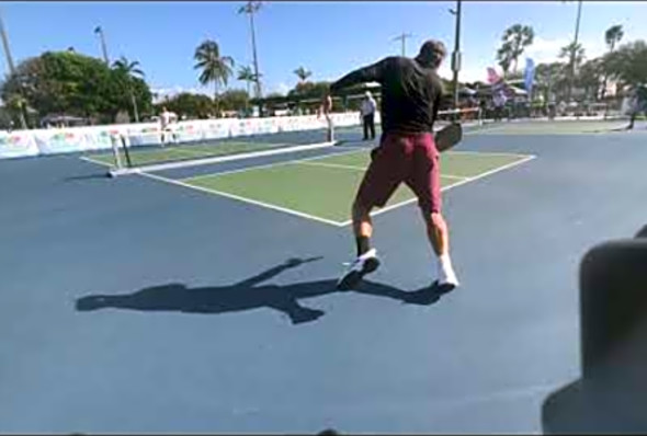 APP Plantation Florida Pickleball Pro Mens Singles Zane Navratil vs Travis Rettenmaier Game 2