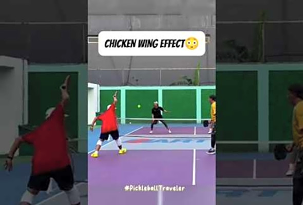 CHICKEN WING SHOT EFFECT #pickleballshorts #pickleballviral