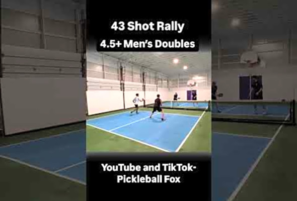 43 Shot Rally, patience is key. #pickleball #doubles #sports #highlights #pickleballaddiction