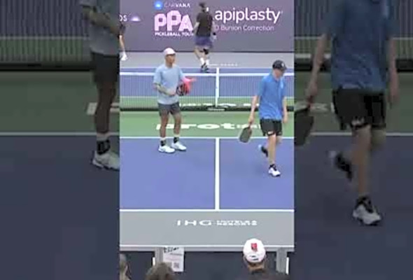 Quang Dong Error to Backhand Speedup #pickleball #pickleballhighlights #sportshighlights