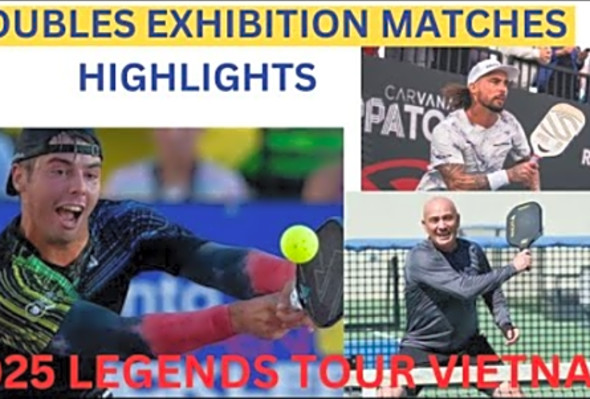 Highlights of Ben Johns Tyson McGuffin doubles exhibition matches. 2025 Legends Tour, Vietnam.