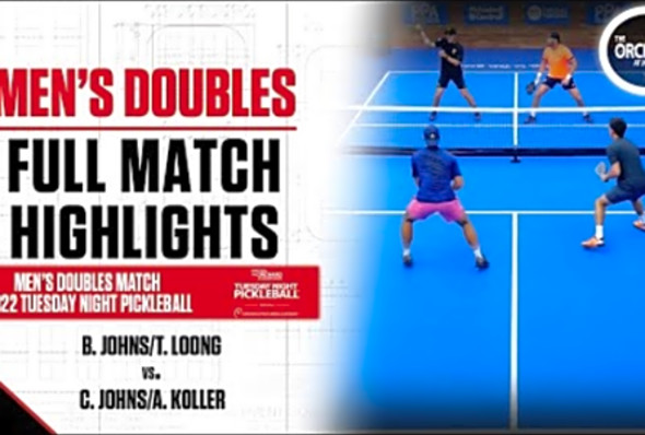 2022 Tuesday Night Pickleball (8/9/2022) Men&#039;s Doubles - B. Johns/T. Loong vs. C. Johns/A. Koller