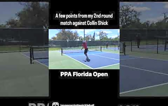 Collin Shick vs Jason Garriotte - Pickleball Highlights - 2nd Round Pro Singles - PPA Florida Open