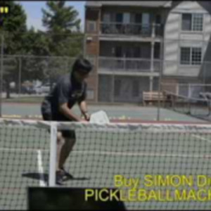 Simon2 pickleball throwing machine. Straight on dinks using &quot;ramp&quot;.