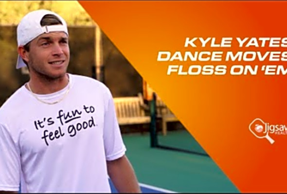 Kyle Yates Dance Moves Floss On &#039;Em - We Love Pickleball, Too