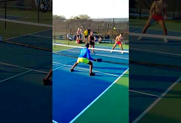 HEAD meats POLE #pickleball #sports #paddlesport #crash #ball #fail #dive #racquetsport #shorts
