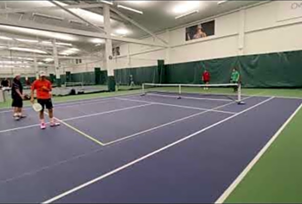 Cool ATP setting up the winning Pickleball point