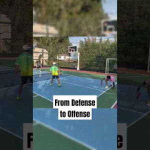 Just Reset from Defense to Offense #pickleball #shorts