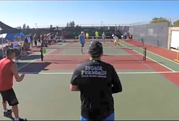 Tustin Winter PIckleball Classic 2017 MD Open Game 2 Moore/Shomaker VS. Wong/Roditi