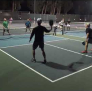 Jim &amp; Steve vs Miguel &amp; Clayton, Mitchell Park pickleball game, 2020/09/01