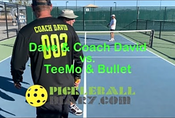 Coach David &amp; Dave vs Bullet &amp; TeeMo Pickleball Game 2