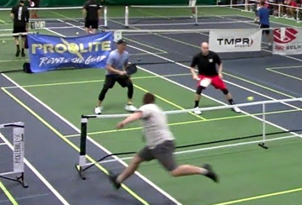 Spring Swing Pickleball-OMD 1/4 Final Brad Tursky/Jordan Hanisch v Chuck Feinstein/Mitch Nielsen