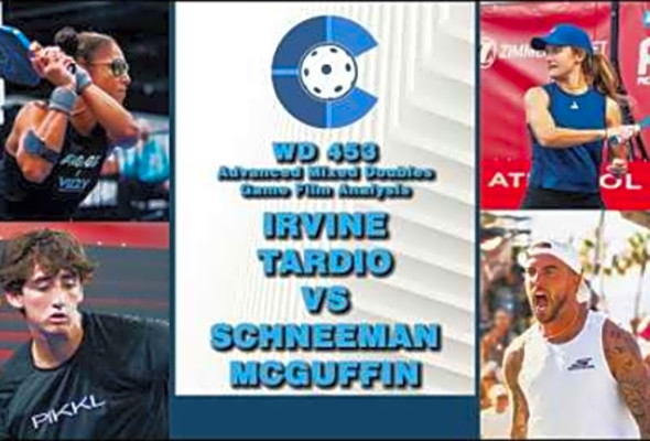 Advanced Pickleball Film Breakdown - Irvine &amp; Tardio vs. Schneemann &amp; McGuffin - PPA Finals Analysis
