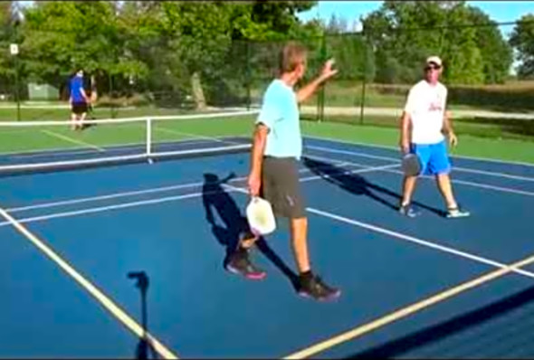 Lake Forest Open Pickleball Mark Howard Doug Huff vs Ben Tomasino Jeff Miller 10-08-2016