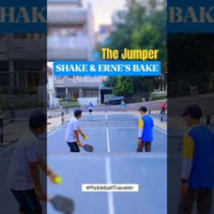 LITTLE JUMP BACKHAND ERNE&#039;S #pickleballtips #pickleballshorts