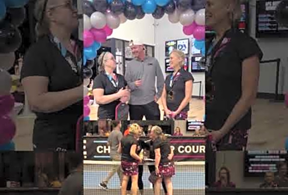 Chatting with our Women&#039;s Doubles 3.0 50 Division Lisa and Paul from APC - Fort Wayne, IN.