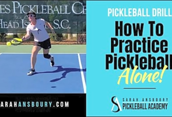 How To Practice Pickleball Alone - Pickleball Drill with Sarah Ansboury