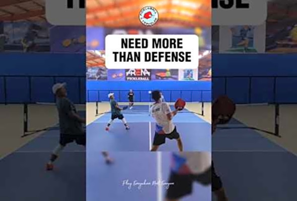 UNIQUE DEFENSE STYLE #pickleballtraveler #pickleballshorts