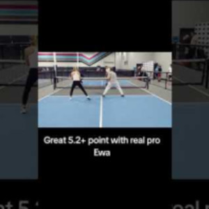 Great 5.2 point with real pro Ewa Radzikowska! #pickleball #pickle #pick...