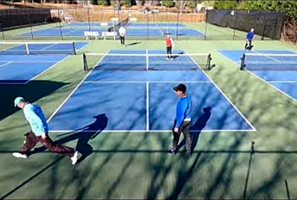 1/8/22 Grimes Pickleball Angela/Chris vs Rob/Kenny