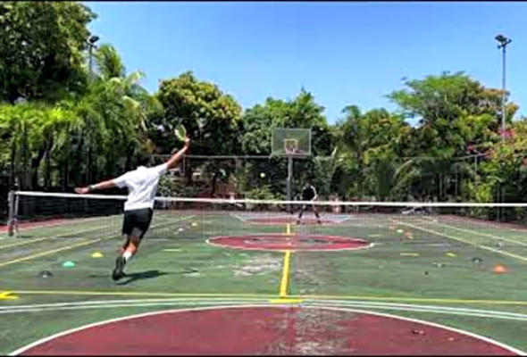 Pickleball Singles Practice - Macky (1st timer) v Leander - June 17, 2021