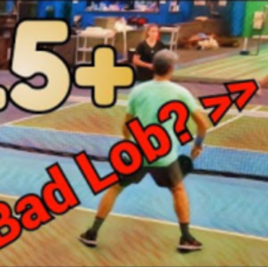 Good and Bad Lobbing in 4.5 Pickleball Men&#039;s vs Mixed Doubles