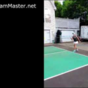 Sue Carnevale using the Slam Master Pickleball Training/Drill/Practice P...