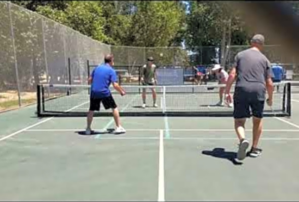 Father&#039;s Day Sunday - Lance &amp; John - Lots of great Pickleball shots - Santee San Diego