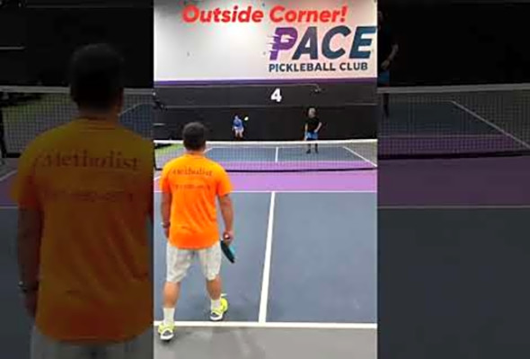 Outside Corner! #thepickleballrunner #pickleball #highlights #pickleballhighlights #sh