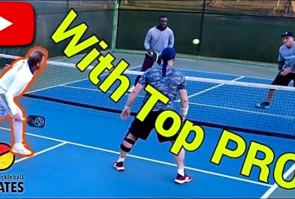 Playing Pickleball With Top Senior Pro