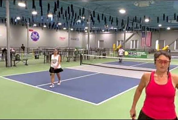 Pickleball practice for Nationals Lisa Lily vs Bill Charlie 11/2/22 at MPC