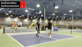4.5 Pickleball Sandro/Andres vs. Andrew/Max Game Three
