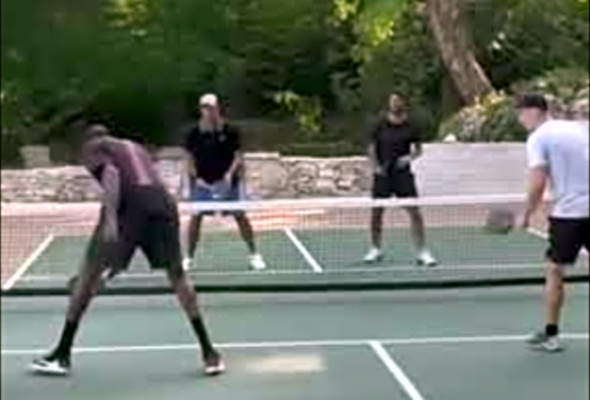 Kevin Durant playing pickleball