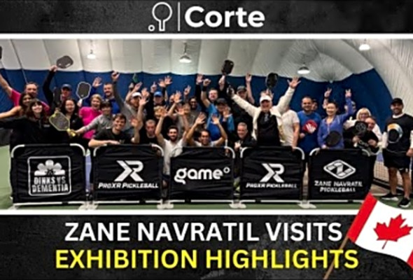 atZaneNavratilPickleball Visits Corte: Canada Pickleball Charity Exhibition