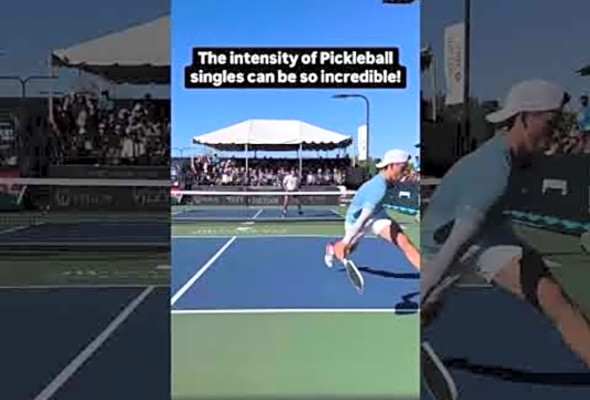 What an intense match #pickleball #paddle #paddleball #pickleballmatch